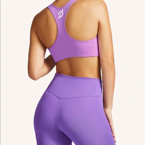 NIKE Peloton Purple Swoosh Bra